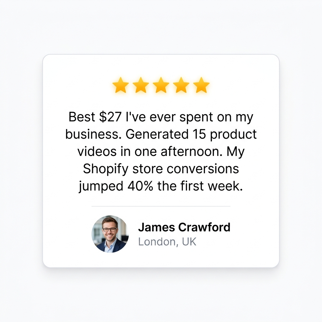 Testimonial from James Crawford - Shopify conversions jumped 40%